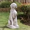 Glitzhome® 28.25" Light Gray Sitting Labrador Retriever Dog Statues, 2ct.